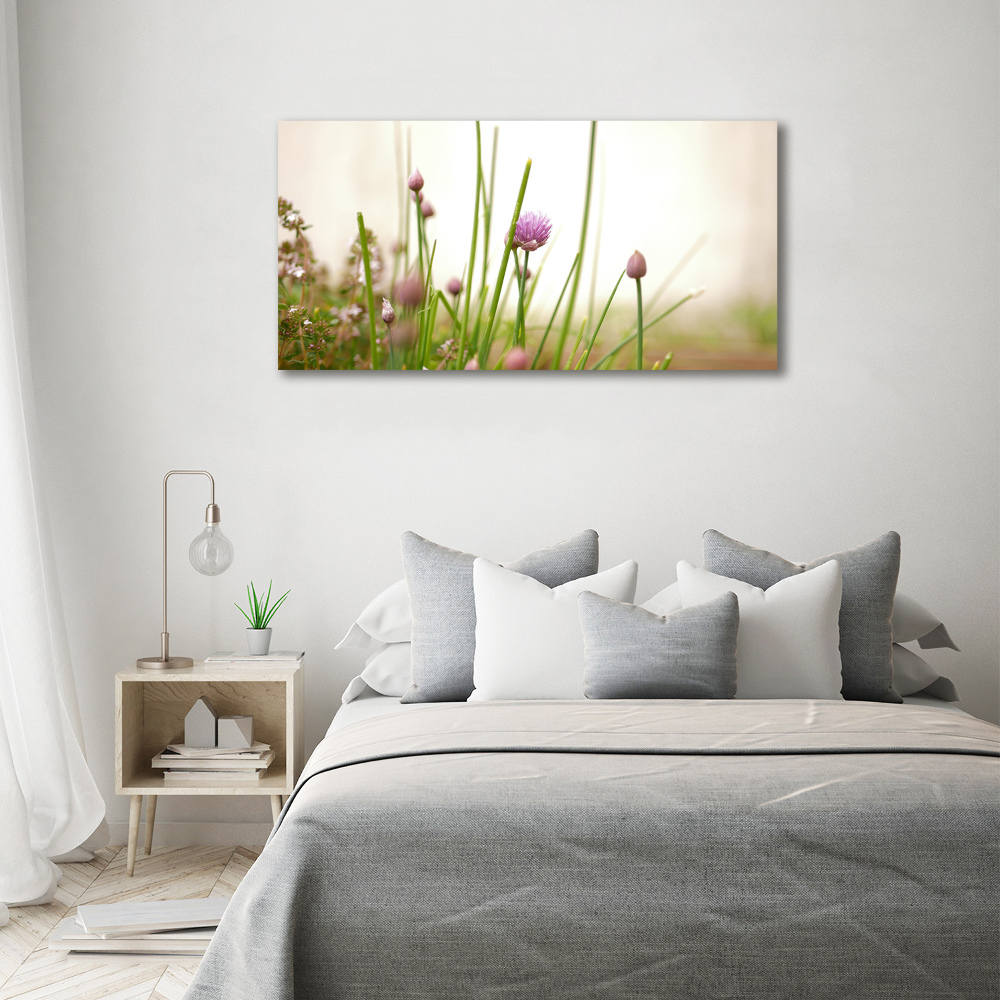 Acrylic wall picture Chives