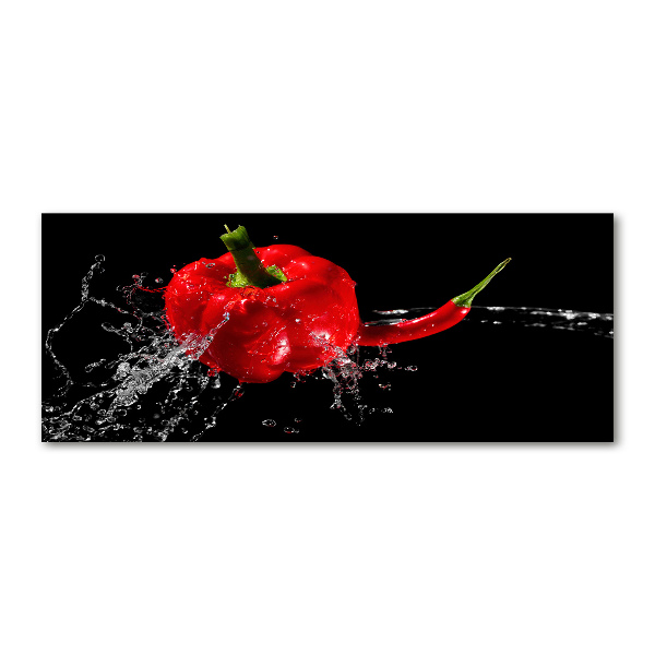 Wall art acrylic Red peppers