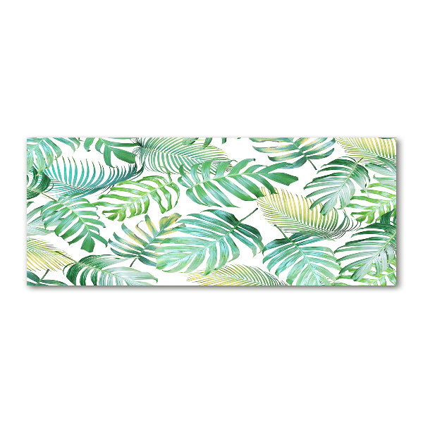 Glass acrylic wall art Tropical leaves