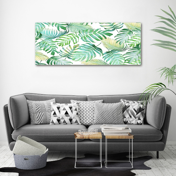 Glass acrylic wall art Tropical leaves