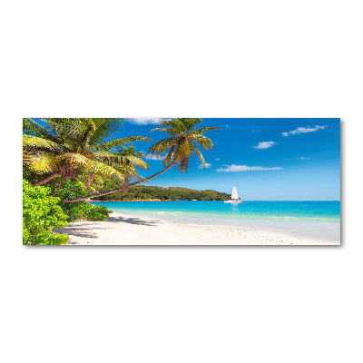 Glass acrylic wall art Tropical beach