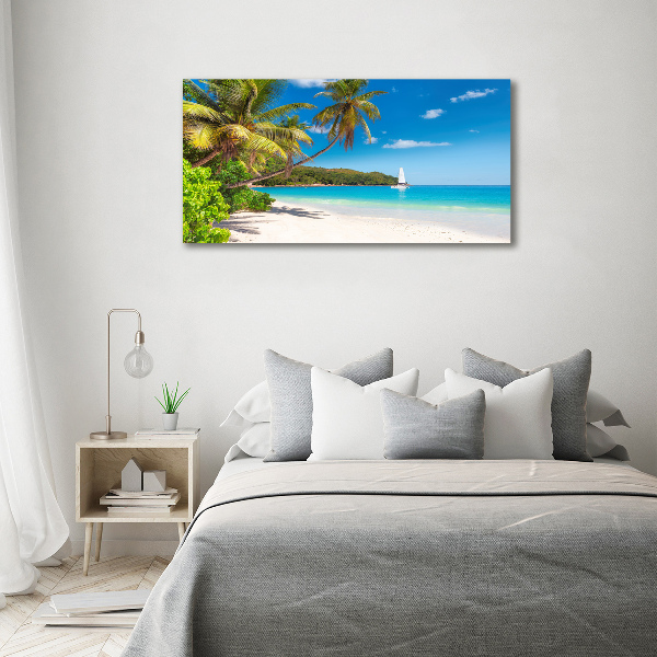 Glass acrylic wall art Tropical beach