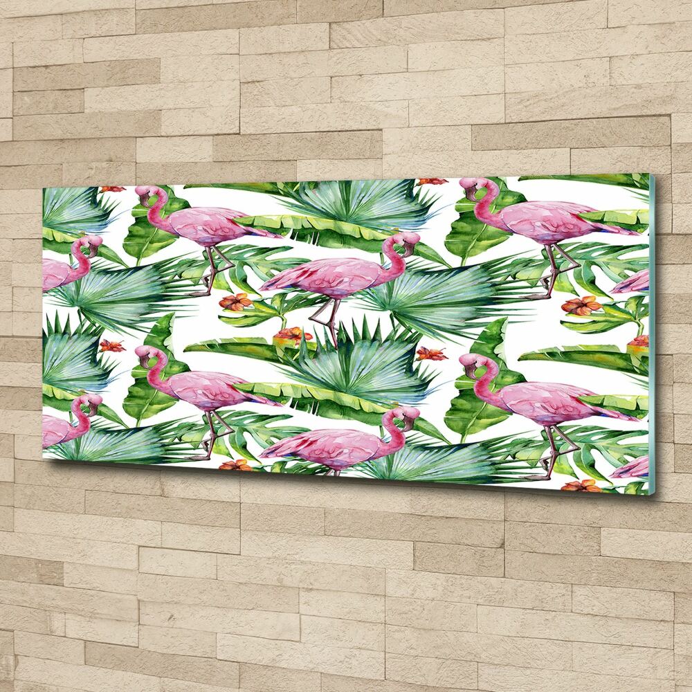 Acrylic print Plants flamingos