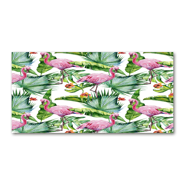 Acrylic print Plants flamingos