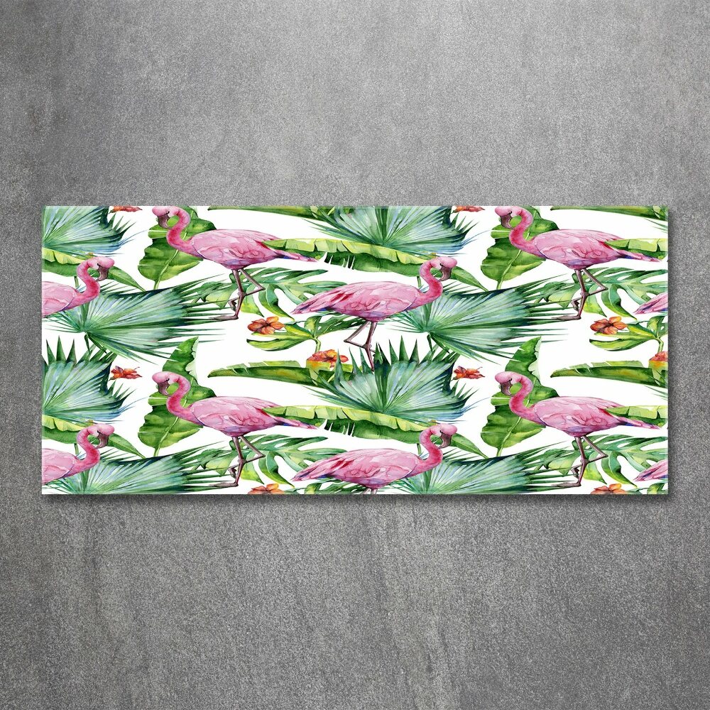 Acrylic print Plants flamingos