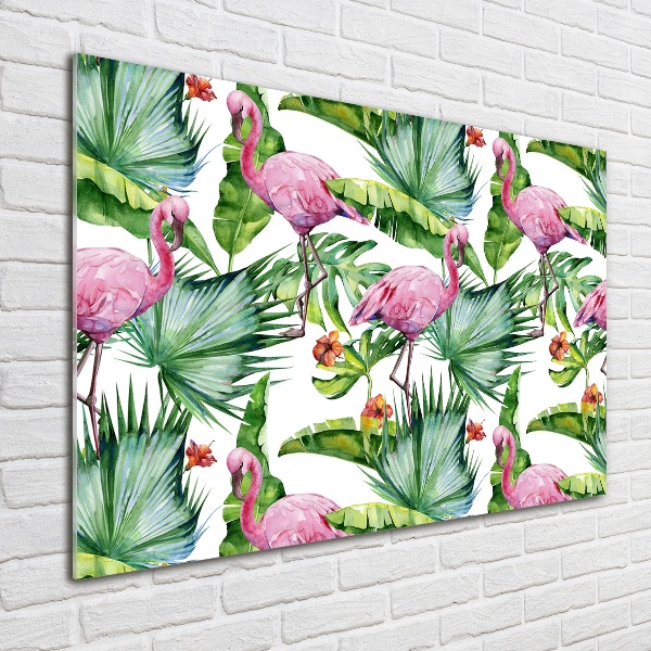 Acrylic print Plants flamingos