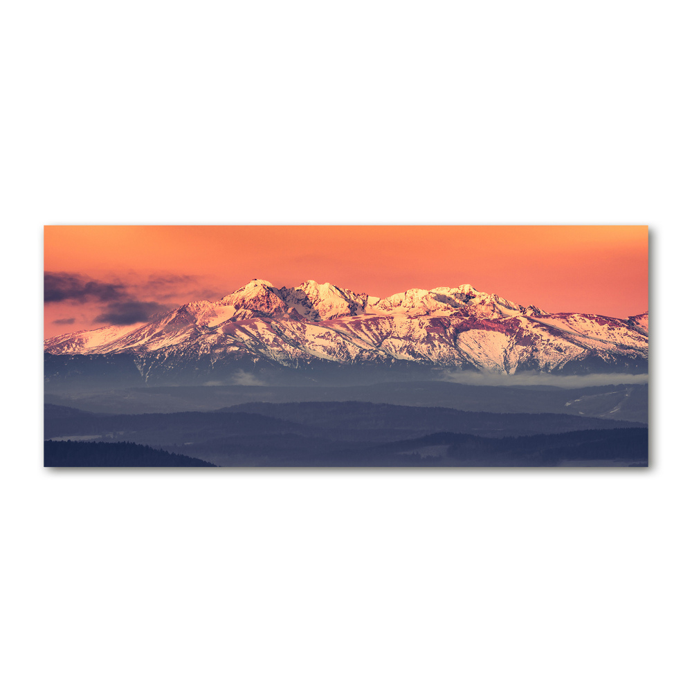 Print on acrylic Sunrise of the Tatra Mountains