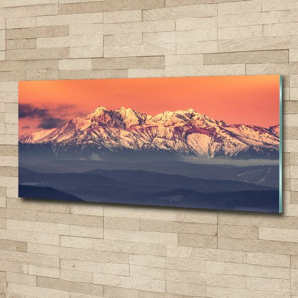 Print on acrylic Sunrise of the Tatra Mountains