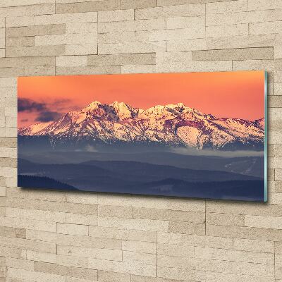 Print on acrylic Sunrise of the Tatra Mountains