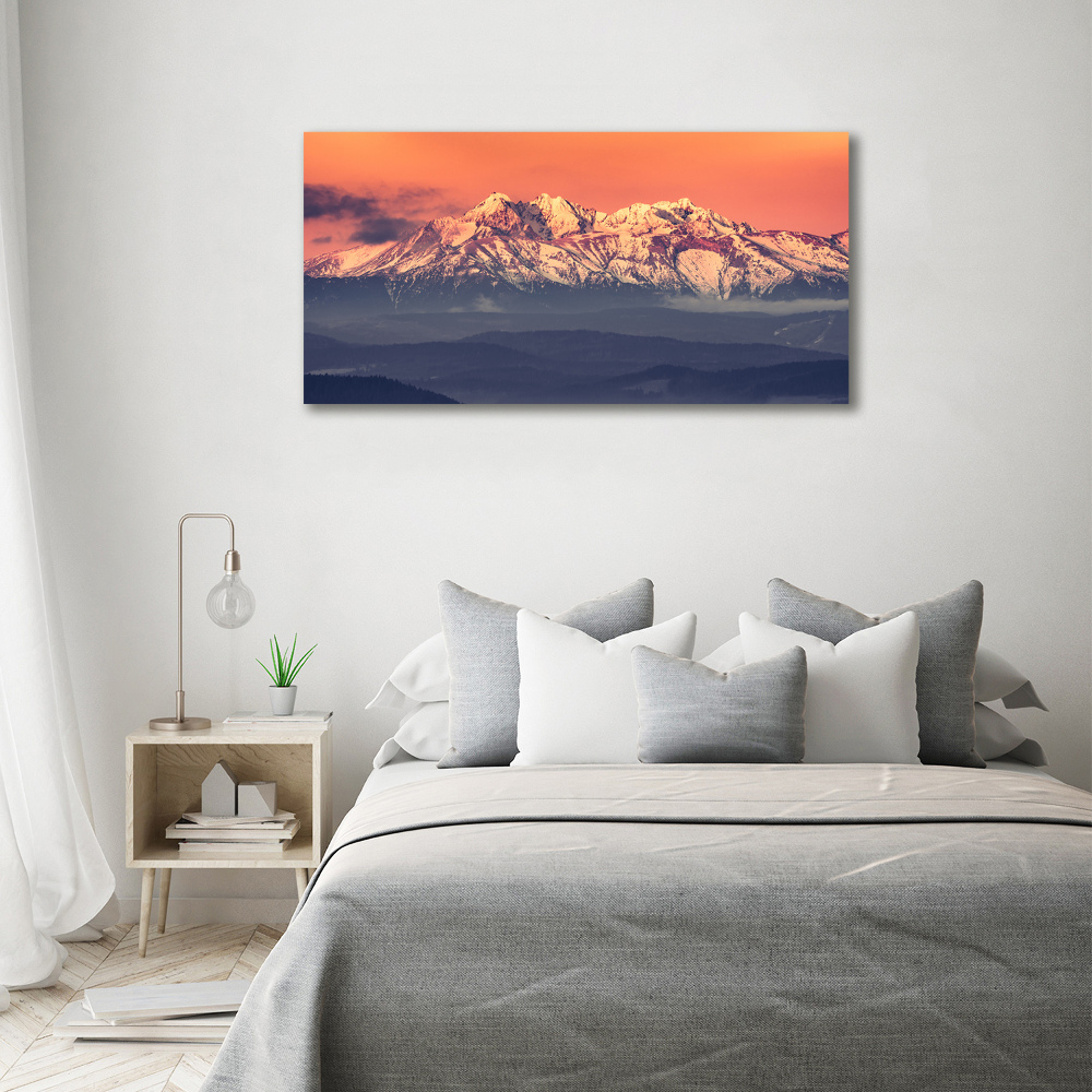 Print on acrylic Sunrise of the Tatra Mountains