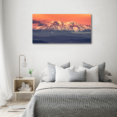 Print on acrylic Sunrise of the Tatra Mountains