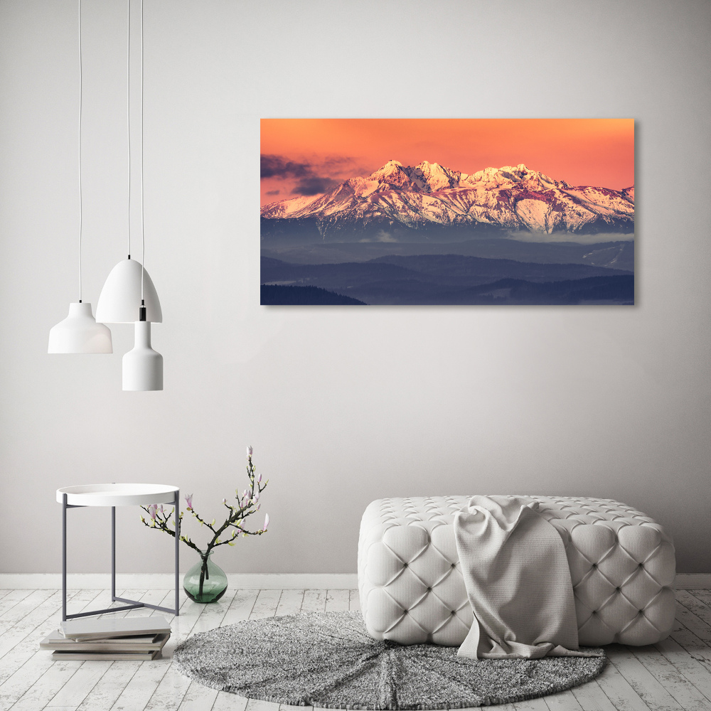 Print on acrylic Sunrise of the Tatra Mountains