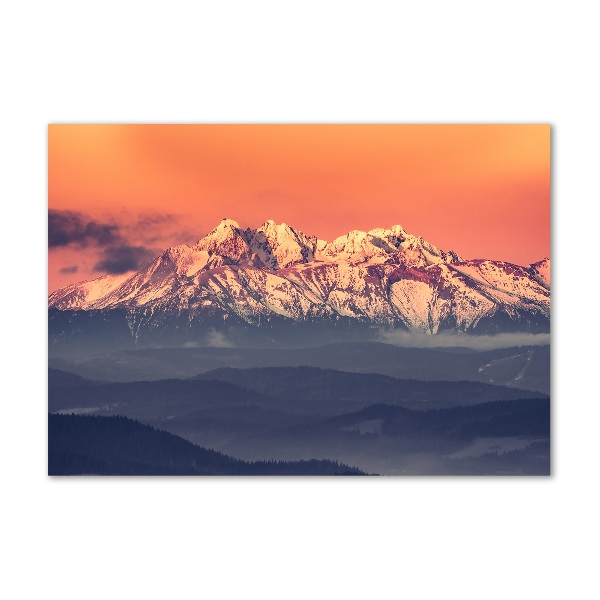 Print on acrylic Sunrise of the Tatra Mountains