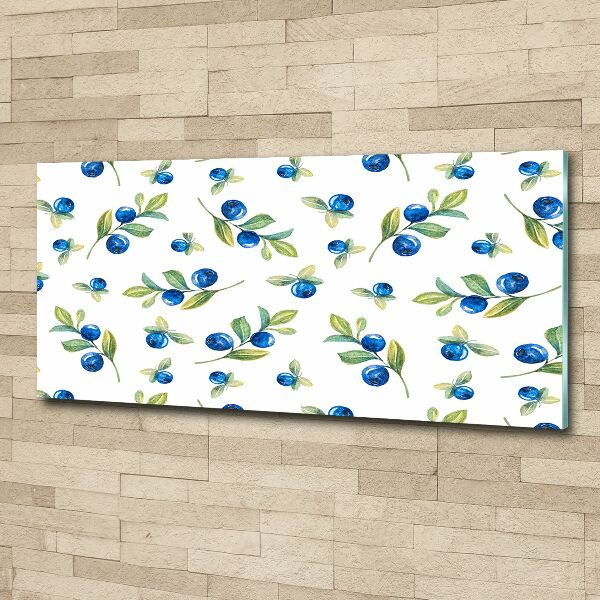 Glass acrylic wall art Blueberry