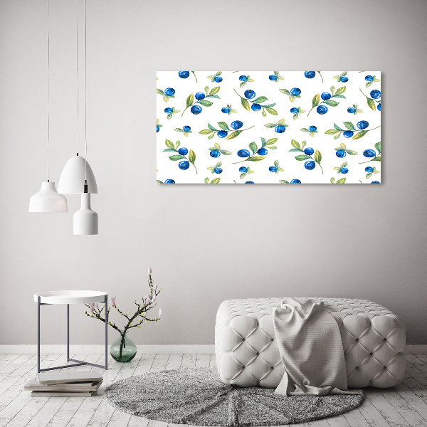 Glass acrylic wall art Blueberry