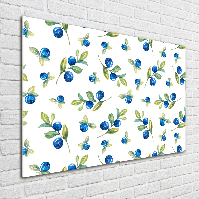 Glass acrylic wall art Blueberry