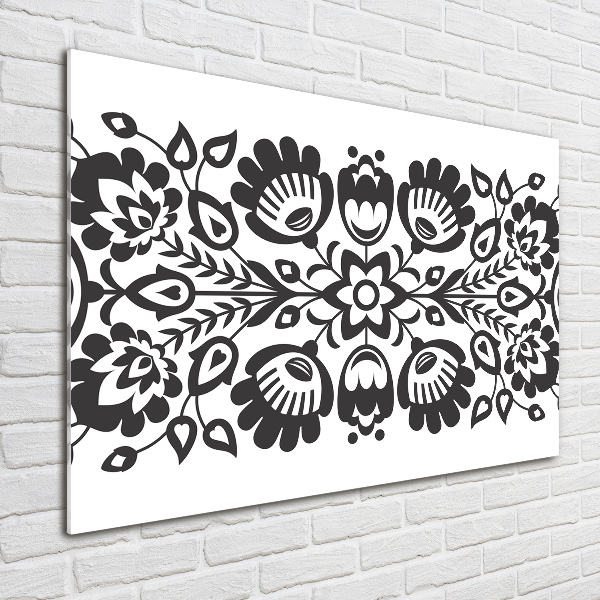 Print on acrylic Folk flowers