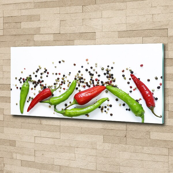 Acrylic wall art Chilli peppers