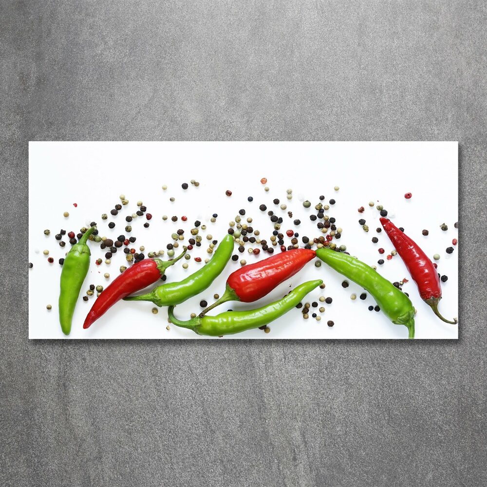 Acrylic wall art Chilli peppers