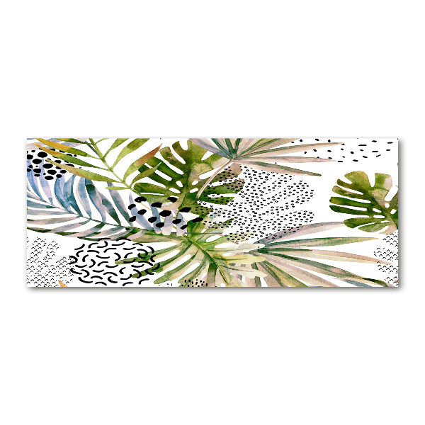 Acrylic wall picture Tropical leaves