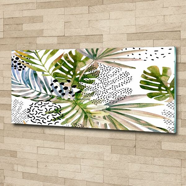 Acrylic wall picture Tropical leaves