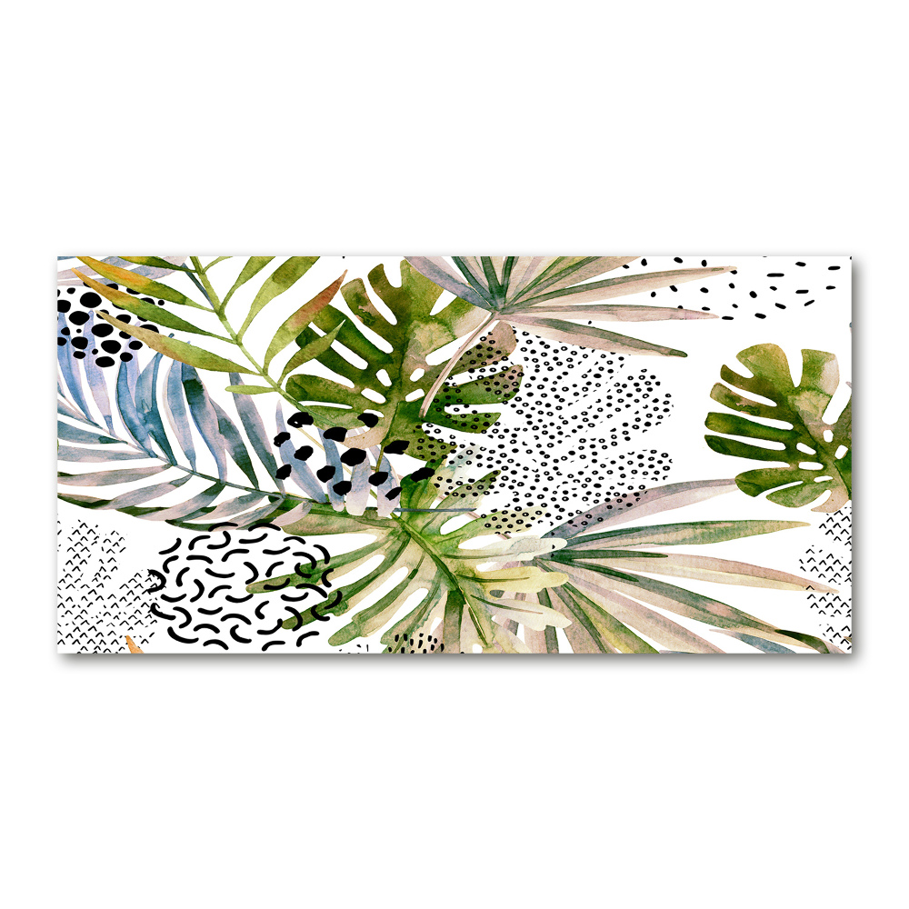 Acrylic wall picture Tropical leaves