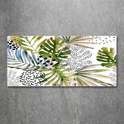 Acrylic wall picture Tropical leaves