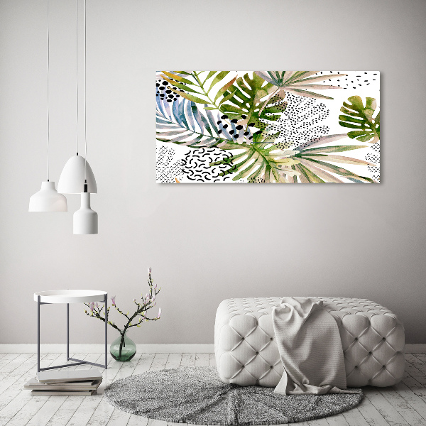 Acrylic wall picture Tropical leaves