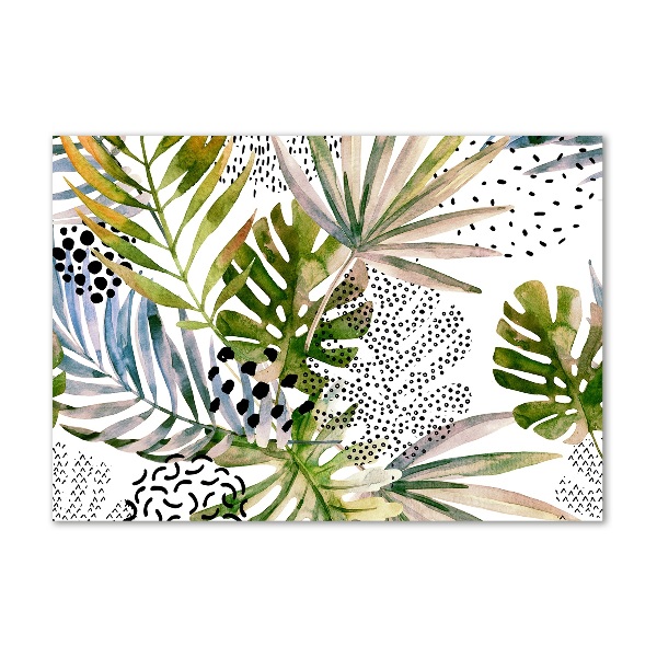 Acrylic wall picture Tropical leaves