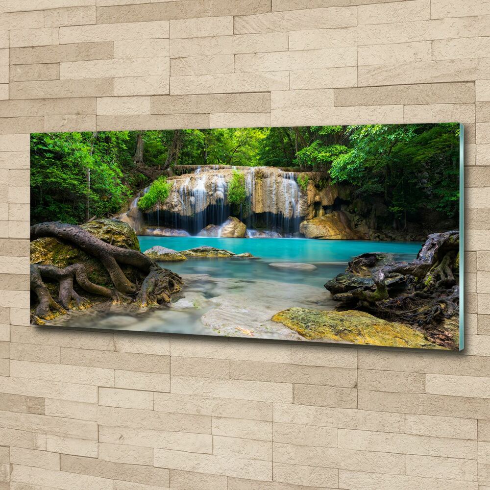 Acrylic wall art Waterfall in the forest