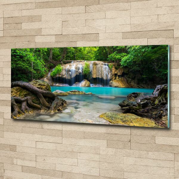 Acrylic wall art Waterfall in the forest