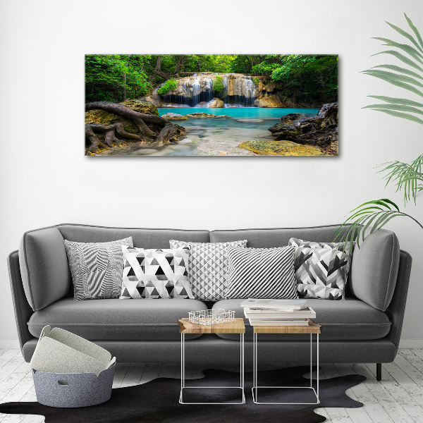 Acrylic wall art Waterfall in the forest