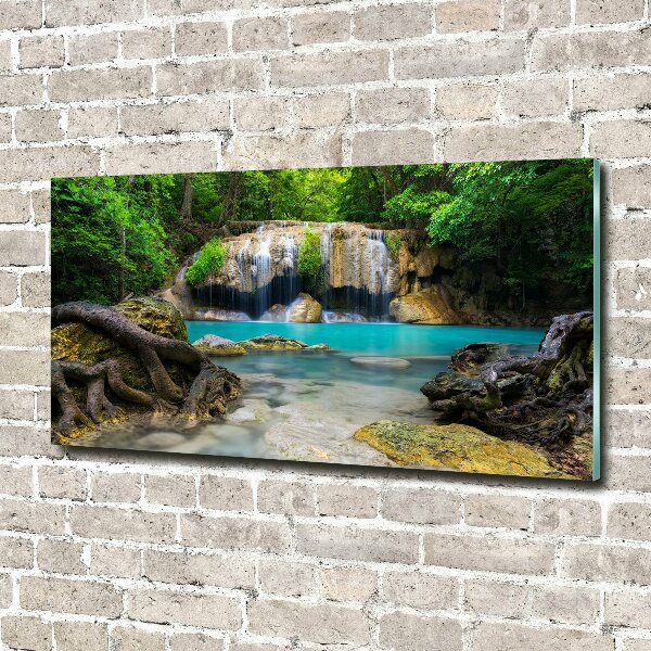 Acrylic wall art Waterfall in the forest