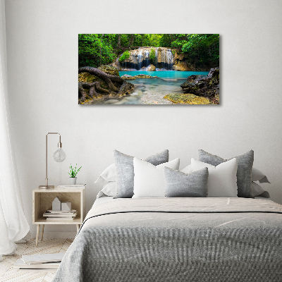 Acrylic wall art Waterfall in the forest