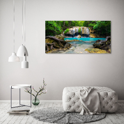 Acrylic wall art Waterfall in the forest