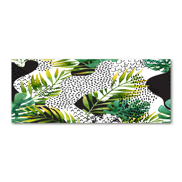 Acrylic wall picture Tropical leaves