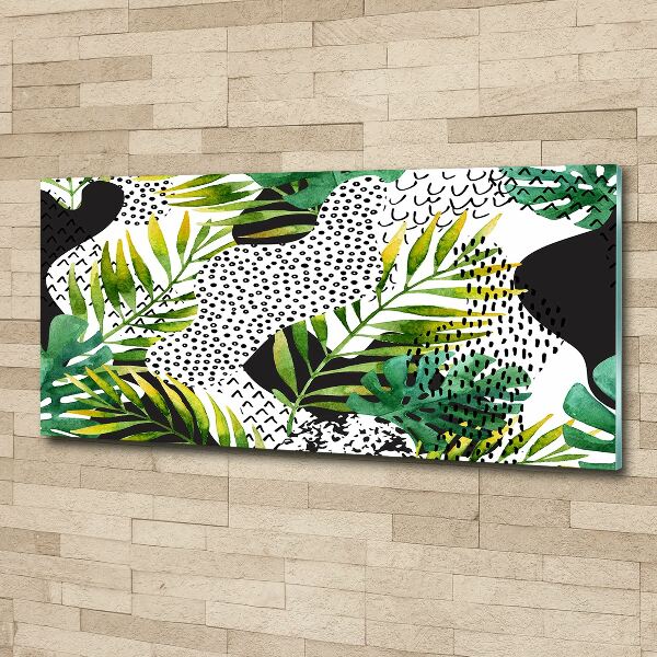 Acrylic wall picture Tropical leaves