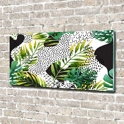 Acrylic wall picture Tropical leaves