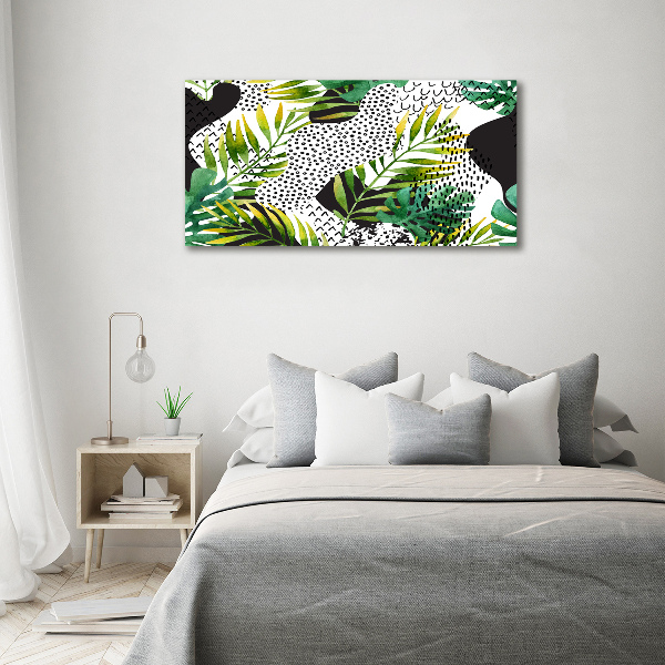 Acrylic wall picture Tropical leaves