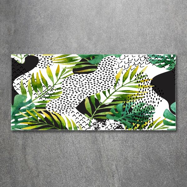 Acrylic wall picture Tropical leaves