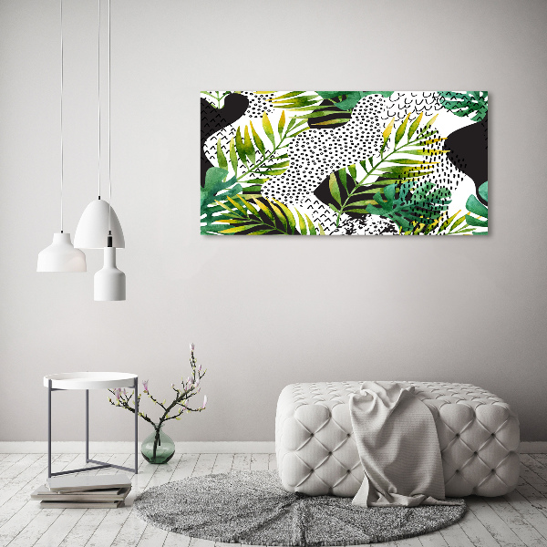 Acrylic wall picture Tropical leaves