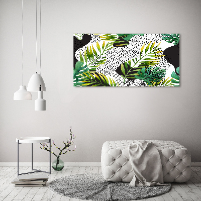 Acrylic wall picture Tropical leaves