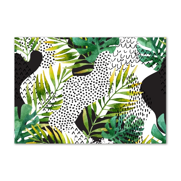 Acrylic wall picture Tropical leaves