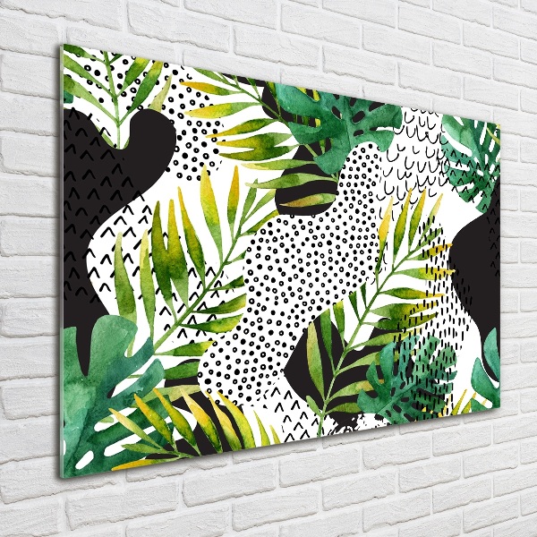 Acrylic wall picture Tropical leaves