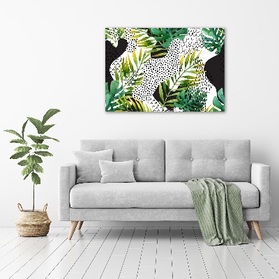 Acrylic wall picture Tropical leaves