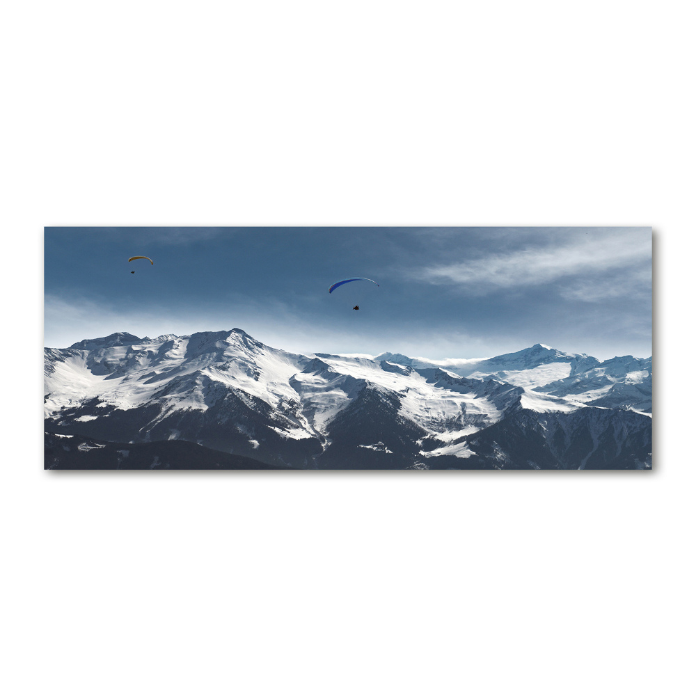 Acrylic wall art Paraglide of the Alps