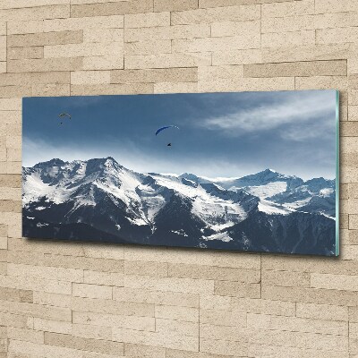 Acrylic wall art Paraglide of the Alps