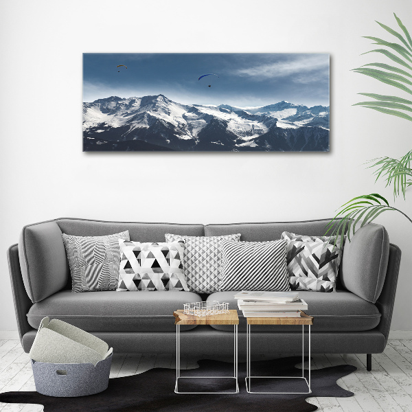 Acrylic wall art Paraglide of the Alps