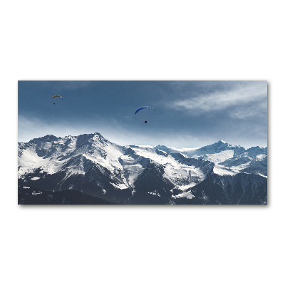 Acrylic wall art Paraglide of the Alps