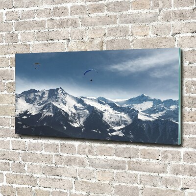 Acrylic wall art Paraglide of the Alps